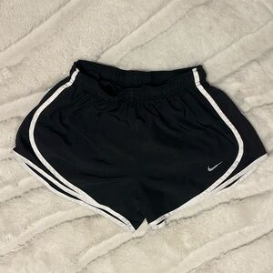 Nike Women's Black and White Athletic Shorts